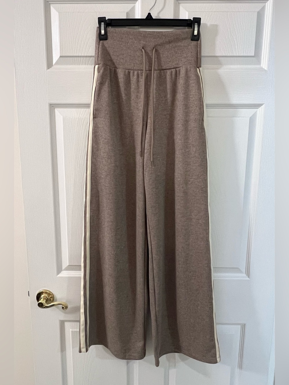 Halara Ribbed High-Waisted Wide-Leg Drawstring Pants NWOT - Picture 11 of 11